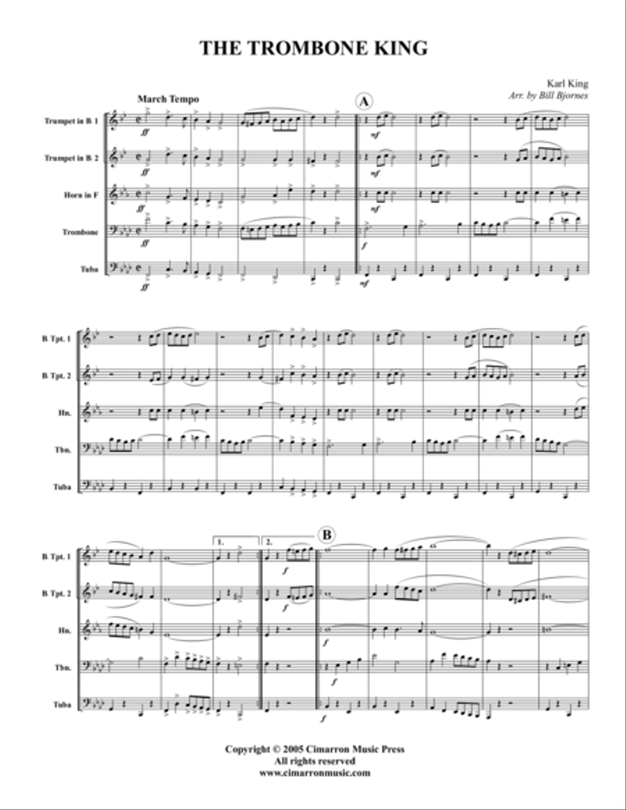 Trombone king march on sale