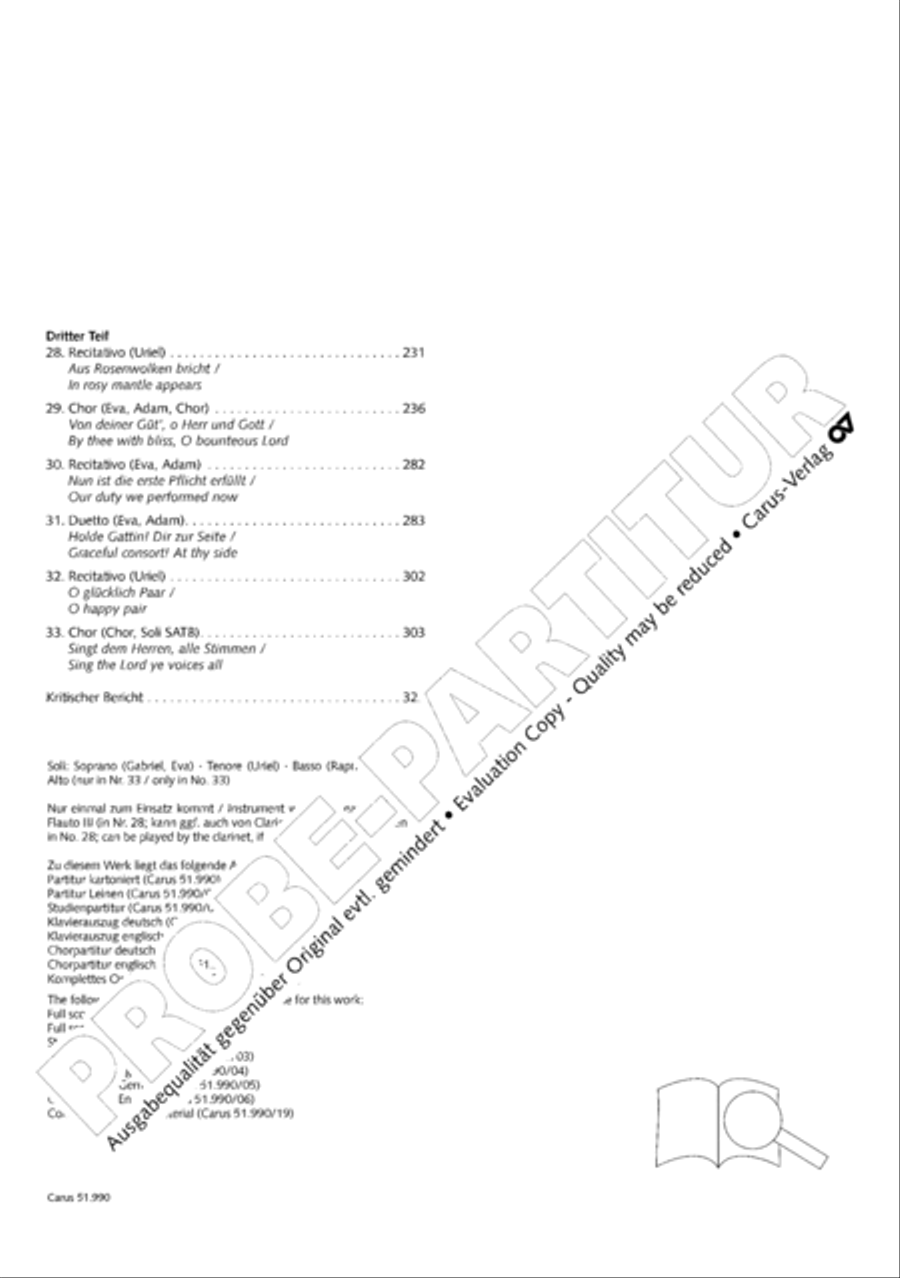 The Creation (Die Schopfung) 4-Part scores gallery preview page 5