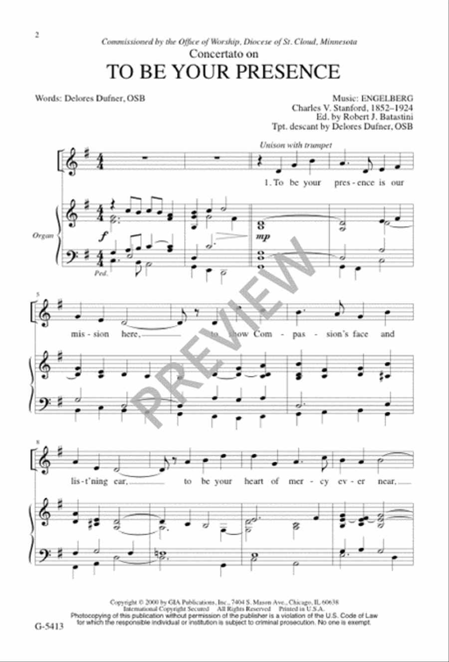 To Be Your Presence 4-Part scores gallery preview page 2
