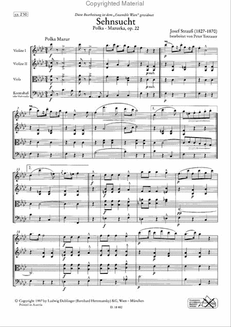 Sehnsucht op. 22 Score and Part scores gallery preview page 2