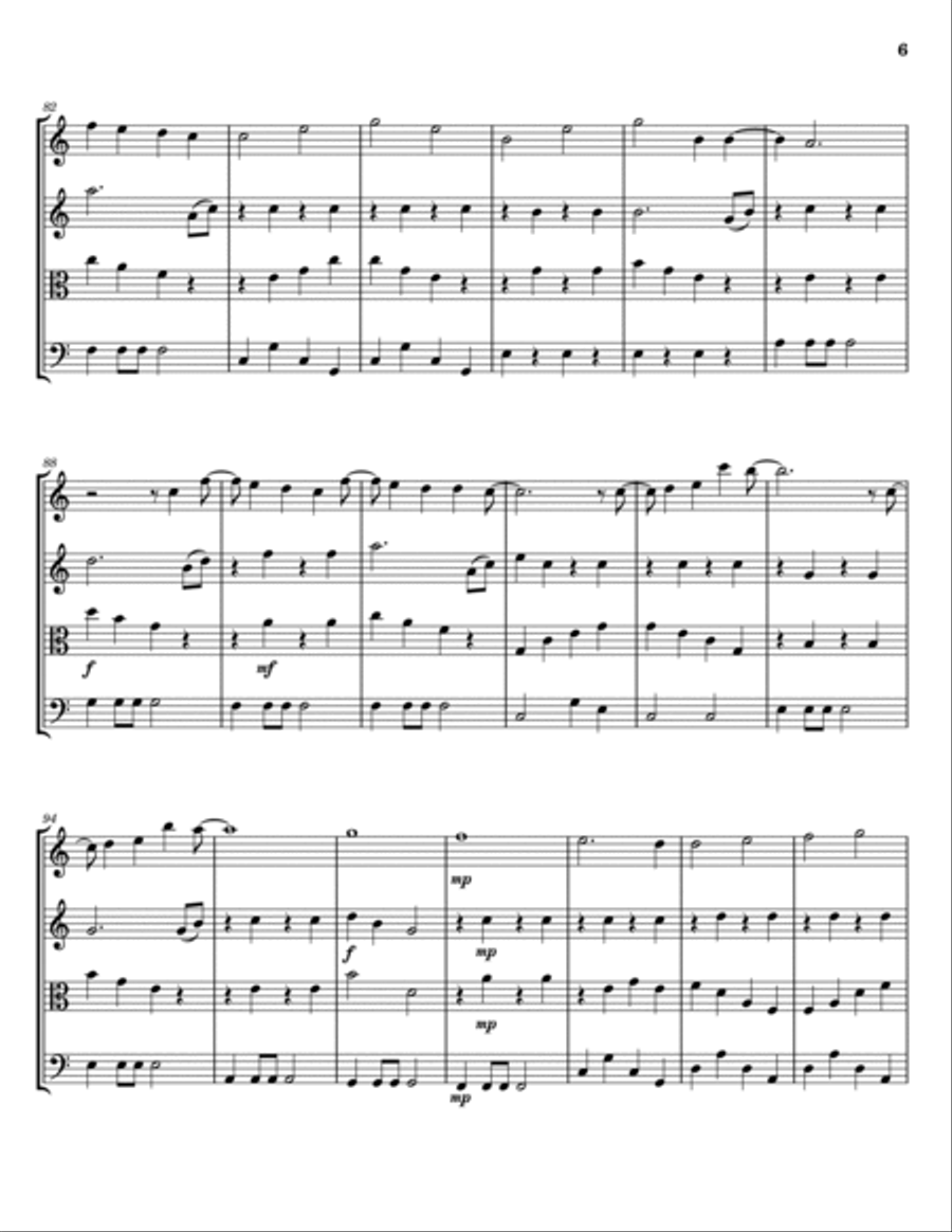 Count On Me String Quartet scores gallery preview page 6