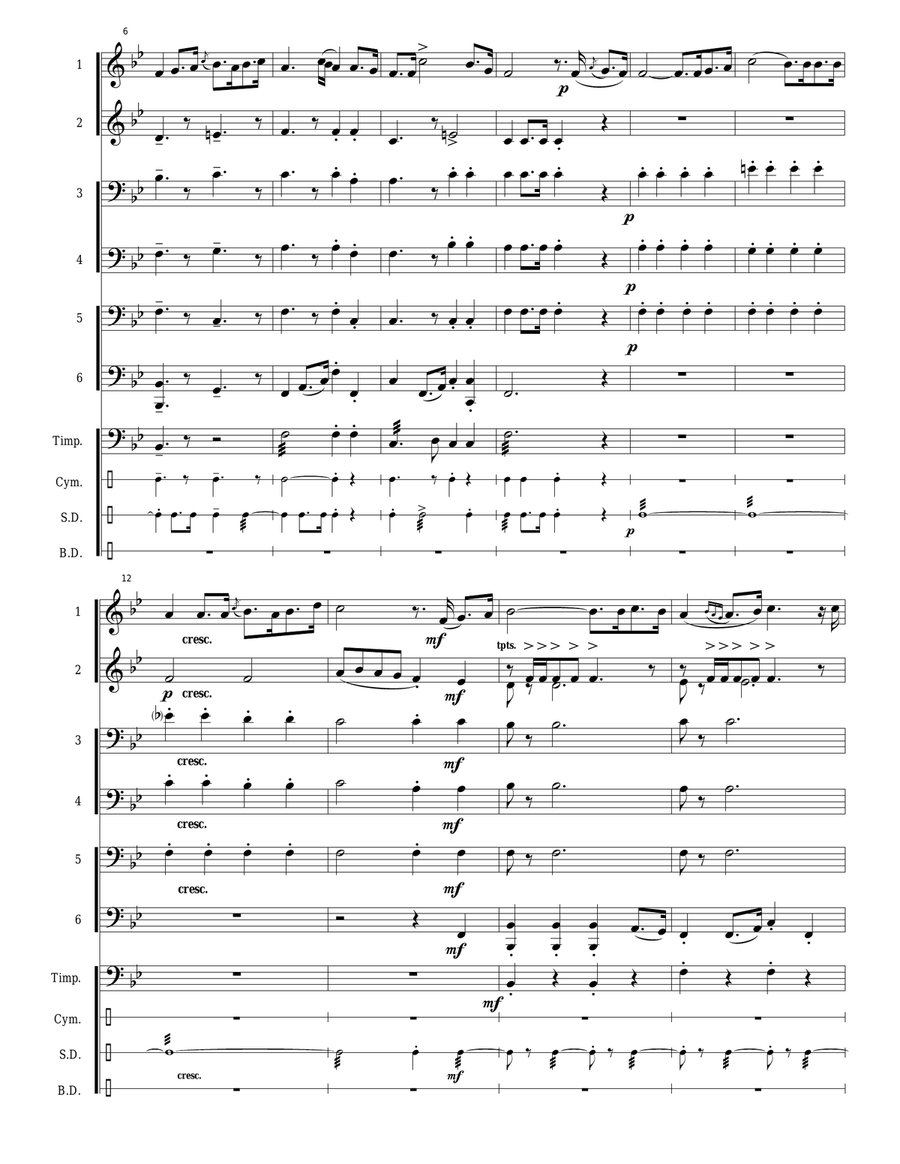 Belgium National Anthem: La Brabançonne Large Ensemble scores gallery preview page 5