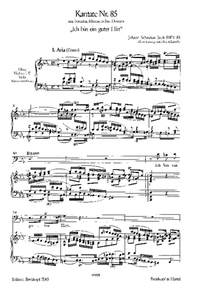 Cantata BWV 85 "Ich bin ein guter Hirt"