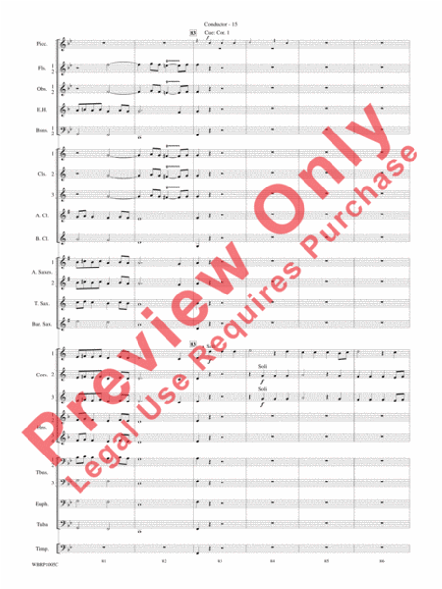 Prelude and Fugue in B-flat Major Concert Band scores gallery preview page 17