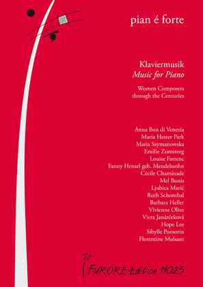 Book cover for Pian e forte. Piano music. Women composers through the centuries (1750-2011)