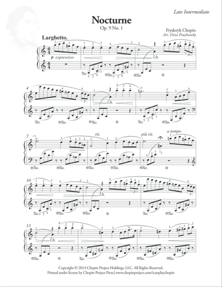 Nocturne Op. 9 No. 1 Piano Method scores gallery preview page 1