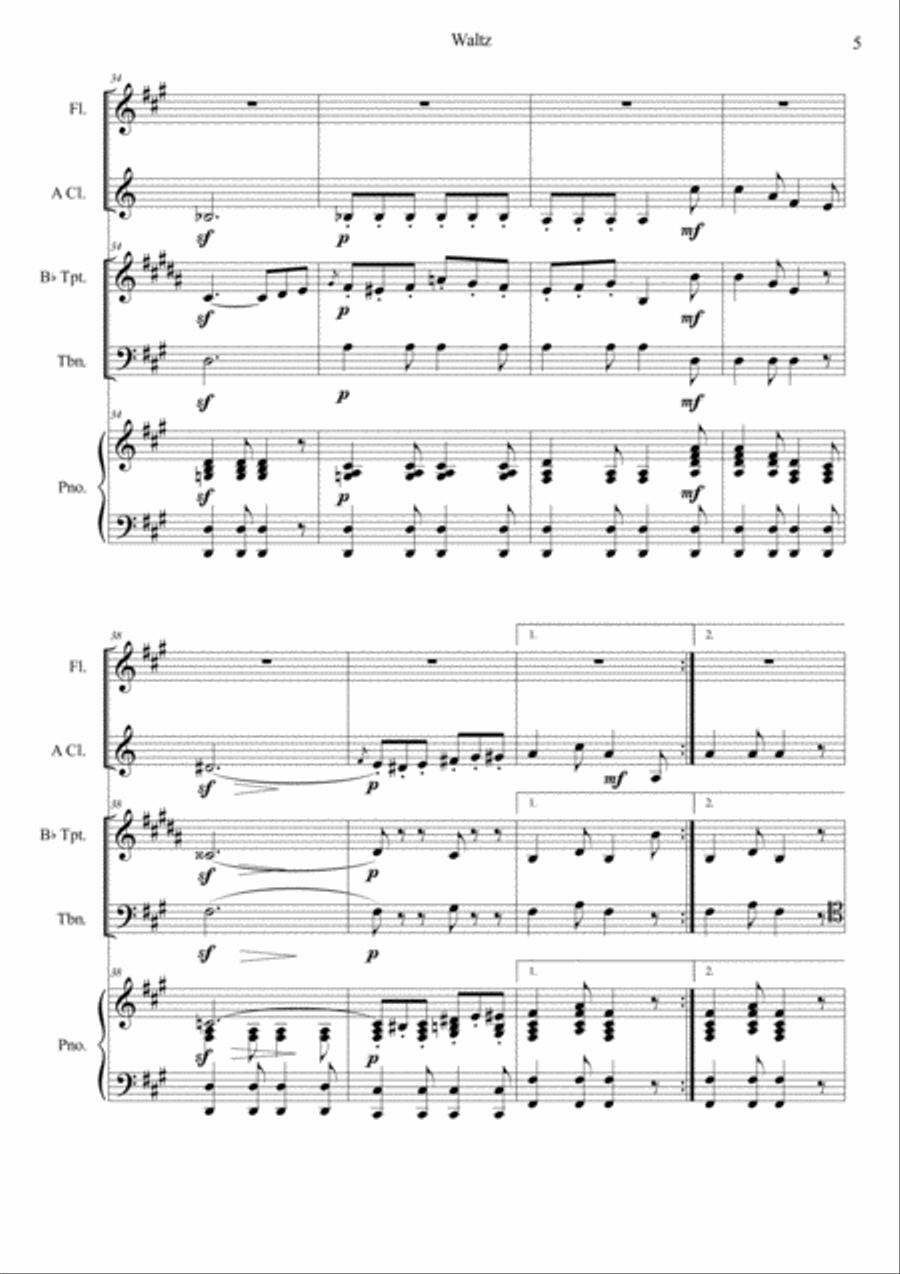 Waltz from a Life for a Tsar Chamber Orchestra scores gallery preview page 5