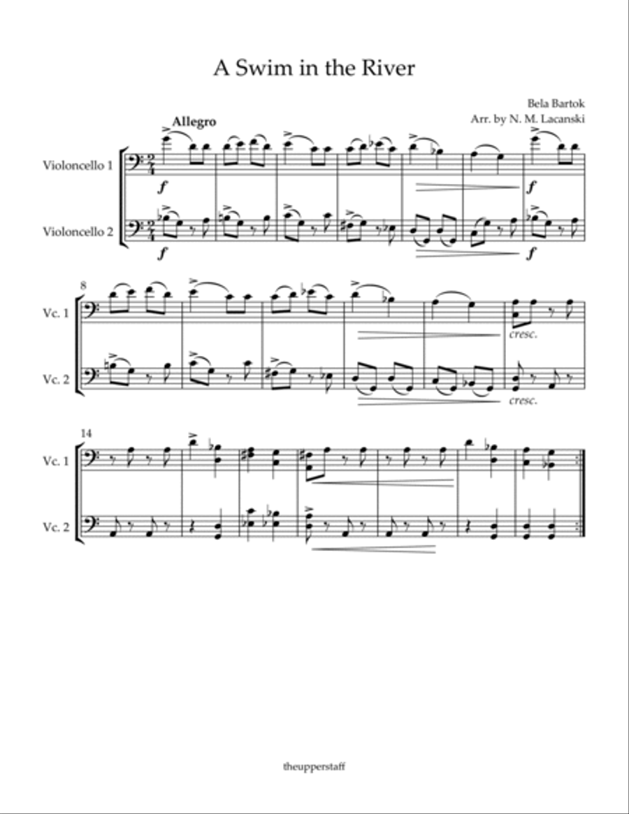 A Swim in the River String Duet scores gallery preview page 2