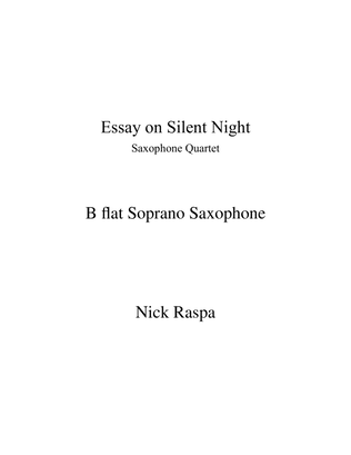 Essay on Silent Night - (saxophone quartet - SATB) Soprano Sax part