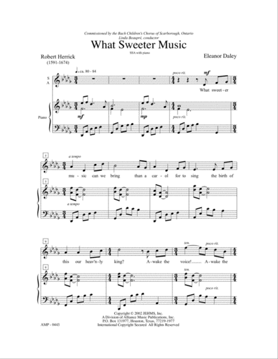 What Sweeter Music SSA scores gallery preview page 5