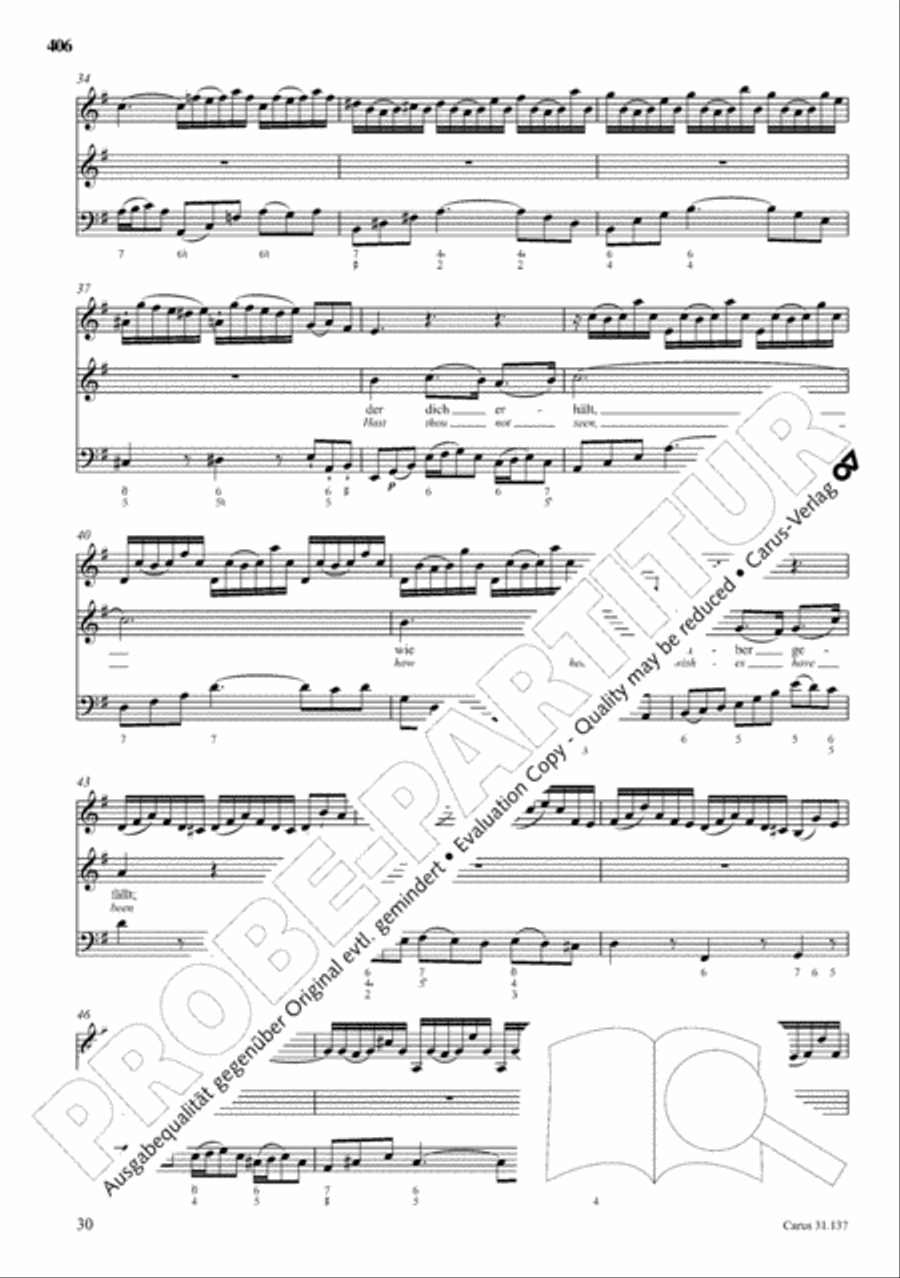 The Complete Sacred Vocal Works (Das geistliche Vokalwerk) Voice scores gallery preview page 407