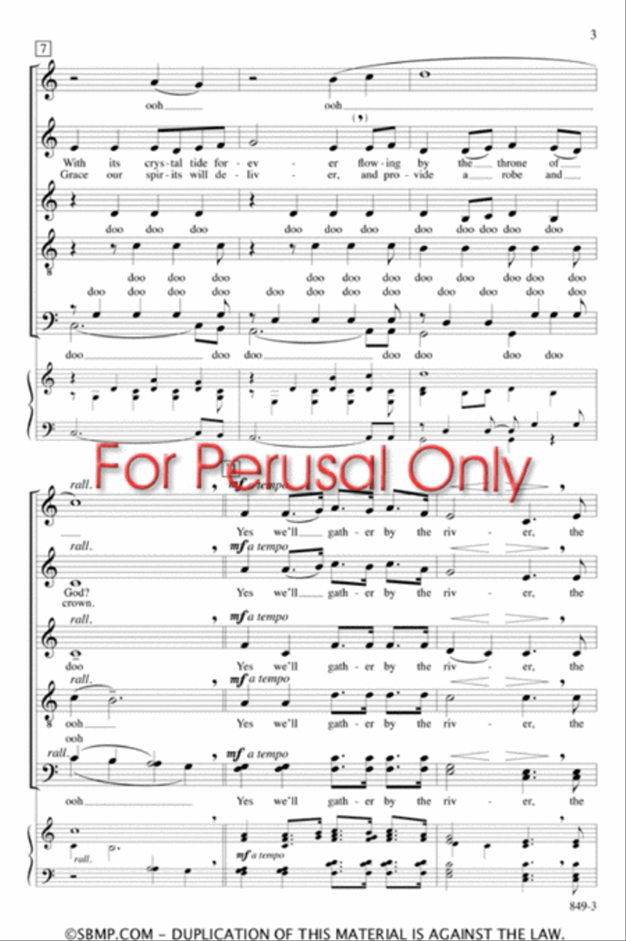 Shall We Gather at the River - SSATBB Octavo A Cappella scores gallery preview page 3