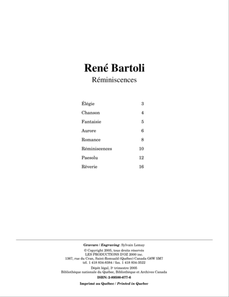 Réminiscences Classical Guitar scores gallery preview page 1