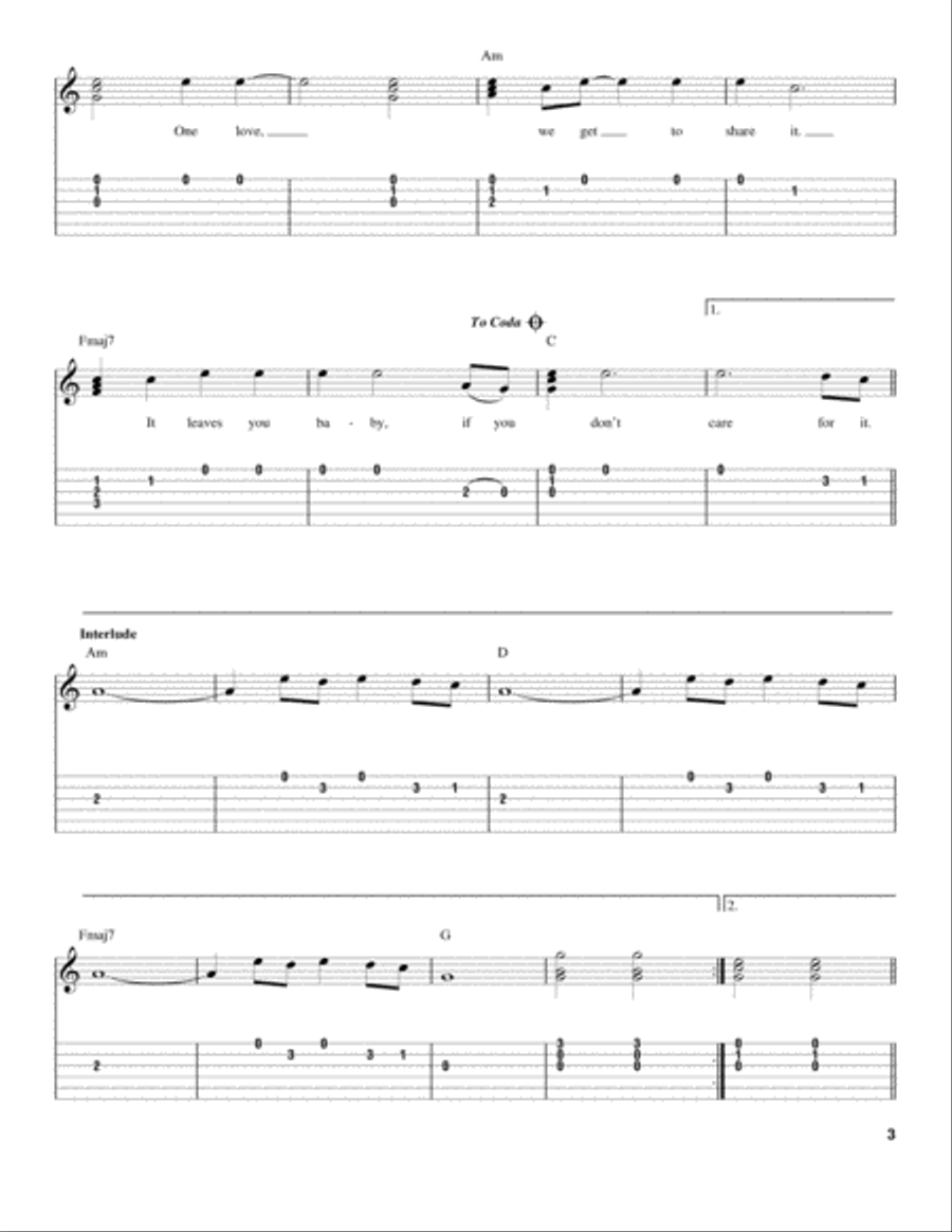 One Acoustic Guitar scores gallery preview page 3