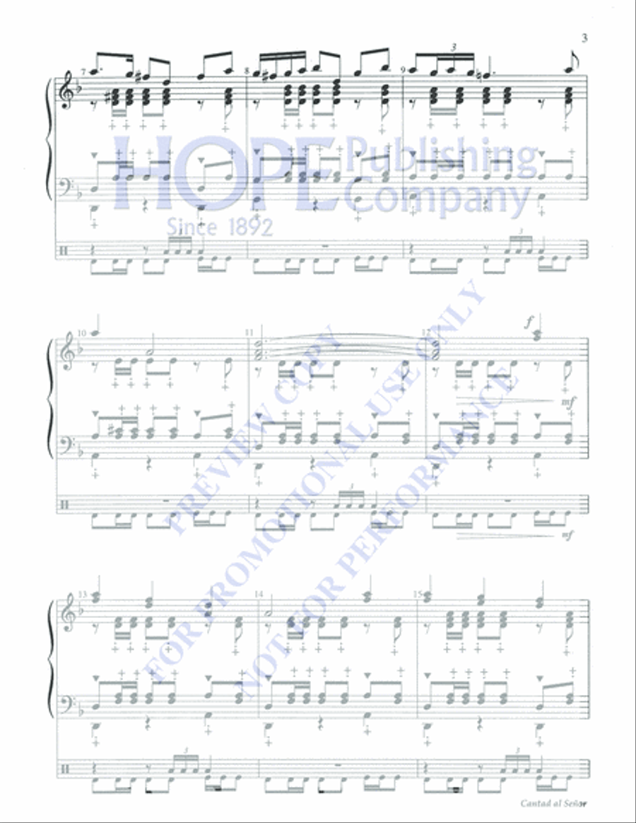 Cantad al Senor 5-Octaves scores gallery preview page 3