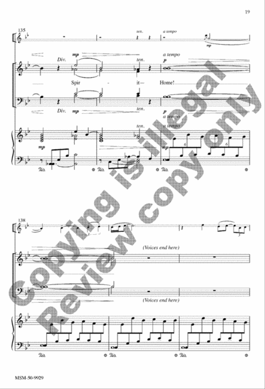 Ancient Waters Warmed with Life 4-Part scores gallery preview page 19
