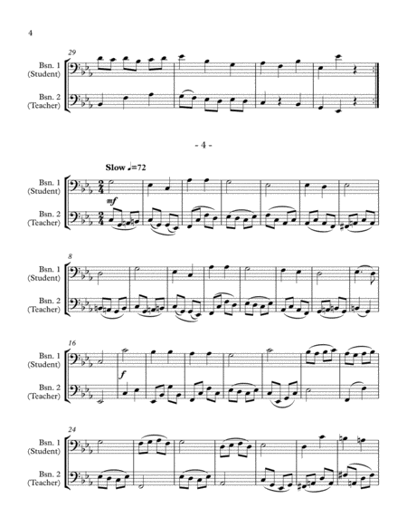 10 Little Duets for Teacher and Student (2 Bassoons) image number null
