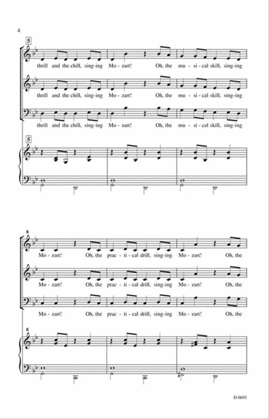Mad About Mozart 3-Part scores gallery preview page 3