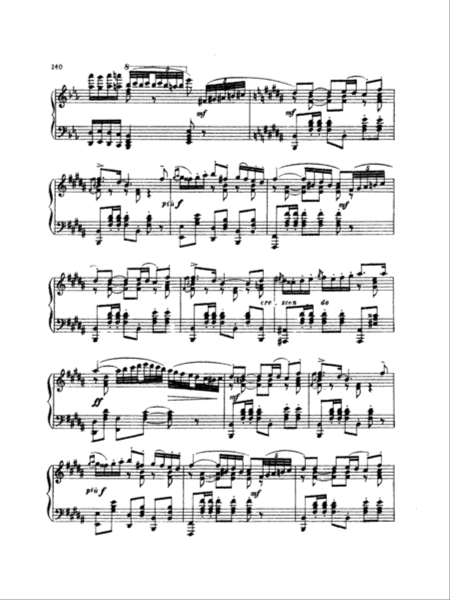 Tchaikovsky: Eighteen Piano Pieces, Op. 72; Aveu Passionne; Valse, Op. 40, No. 9, 1st Version Piano Solo scores gallery preview page 5