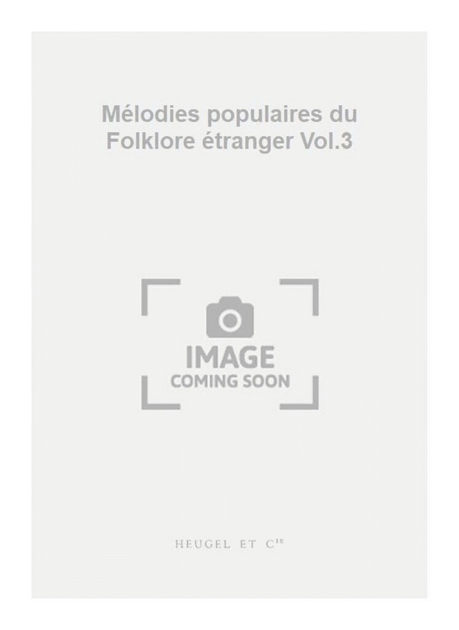 Mélodies populaires du Folklore étranger Vol.3 Unison Choir scores gallery preview page 1