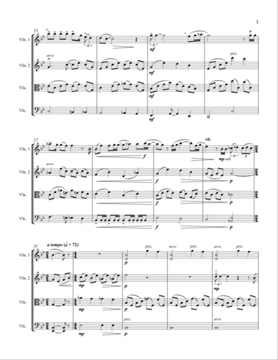 Bohemian Rhapsody String Quartet scores gallery preview page 5