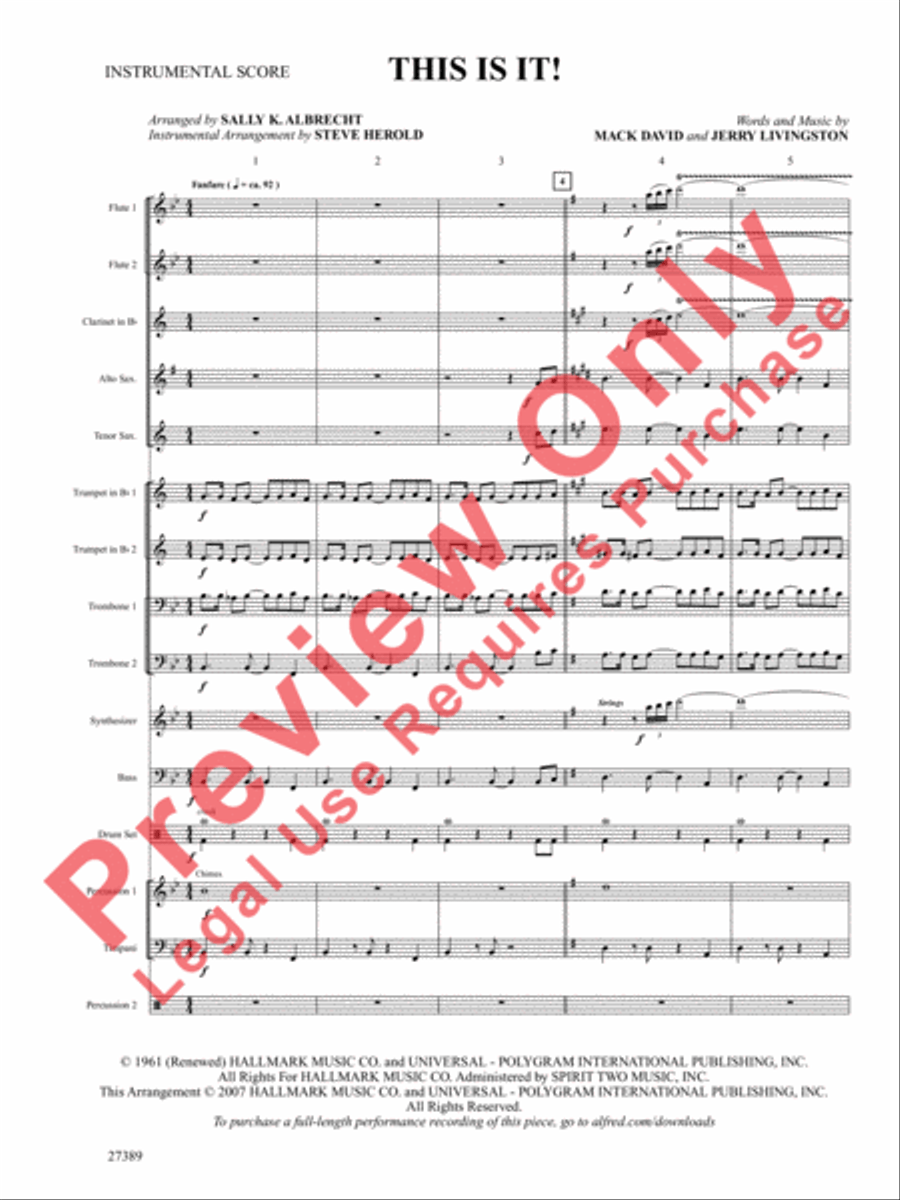 This Is It! (Theme from The Bugs Bunny Show) Choir scores gallery preview page 2