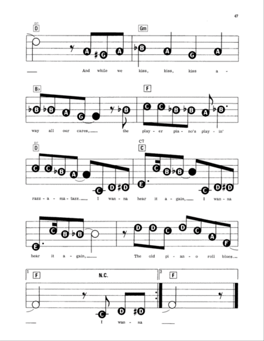 The Old Piano Roll Blues Electronic Keyboard scores gallery preview page 2