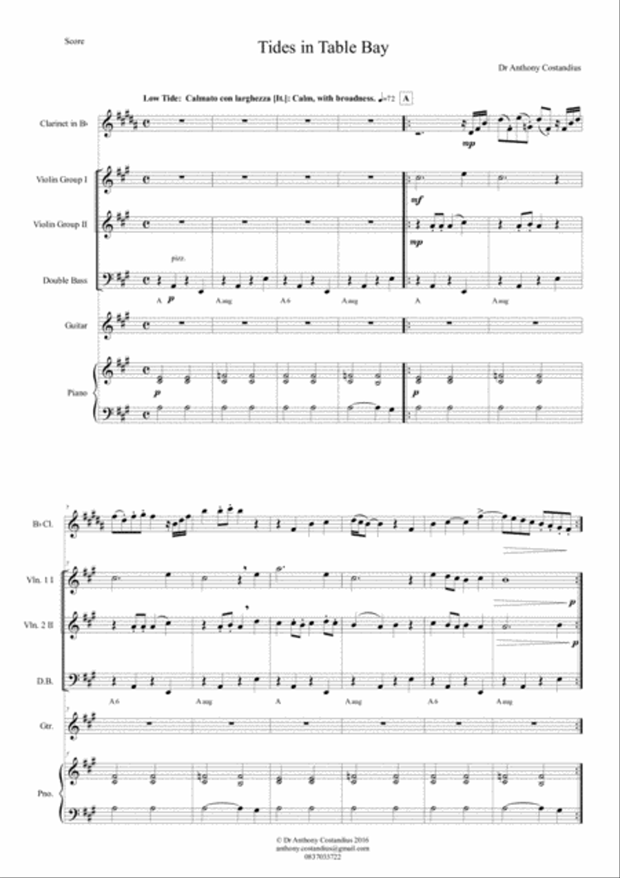 Tides in Table Bay Tides in Table Bay Small Ensemble scores gallery preview page 1