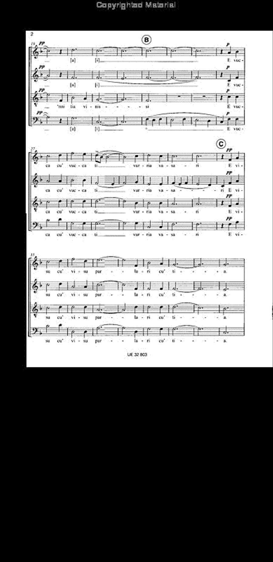 E Si Fussi Pisci E Si Fussi Pisci Choir scores gallery preview page 3