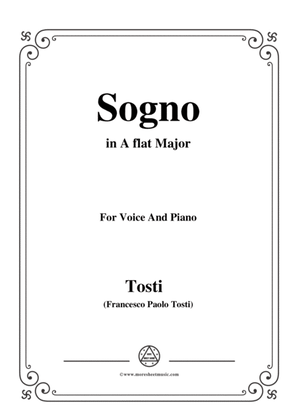 Book cover for Tosti-Sogno in A flat Major,for Voice and Piano