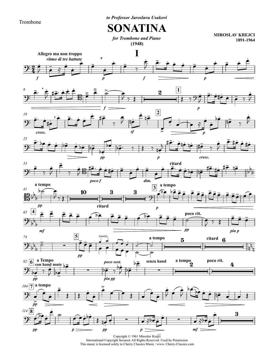 Serocki top sonatina trombone