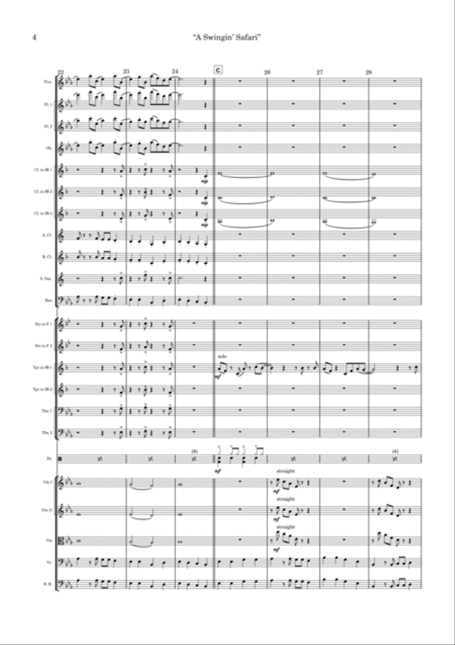 A Swingin' Safari Full Orchestra scores gallery preview page 4
