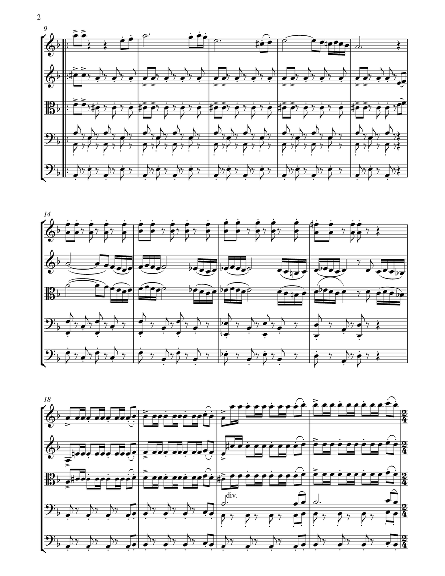 España cañí (Espana Cani) - Arranged for string Orchestra String Orchestra scores gallery preview page 2