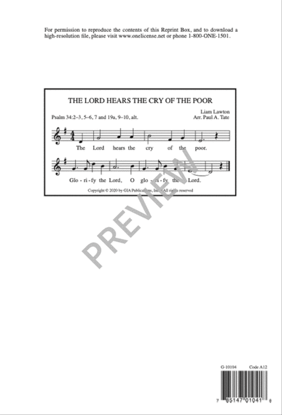 The Lord Hears the Cry of the Poor 4-Part scores gallery preview page 13