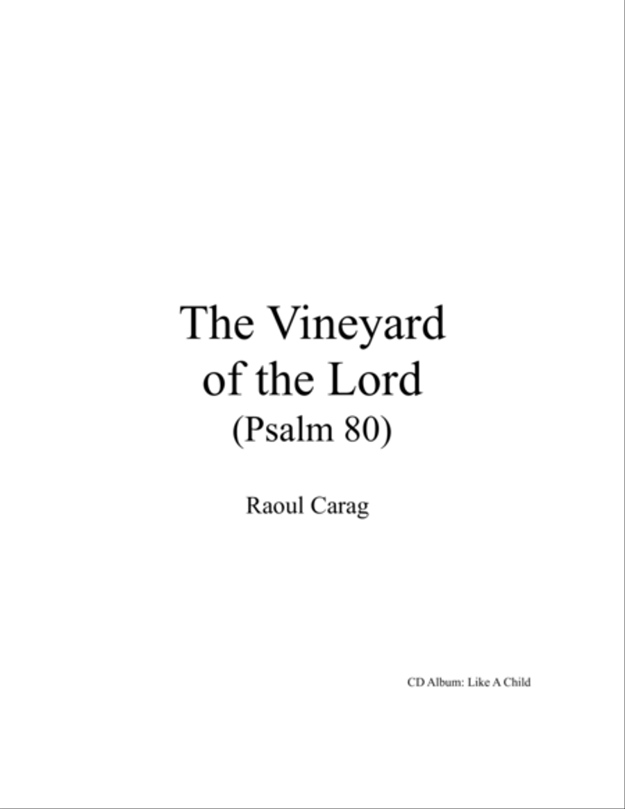 The Vineyard of the Lord (Psalm 80) 4-Part scores gallery preview page 1