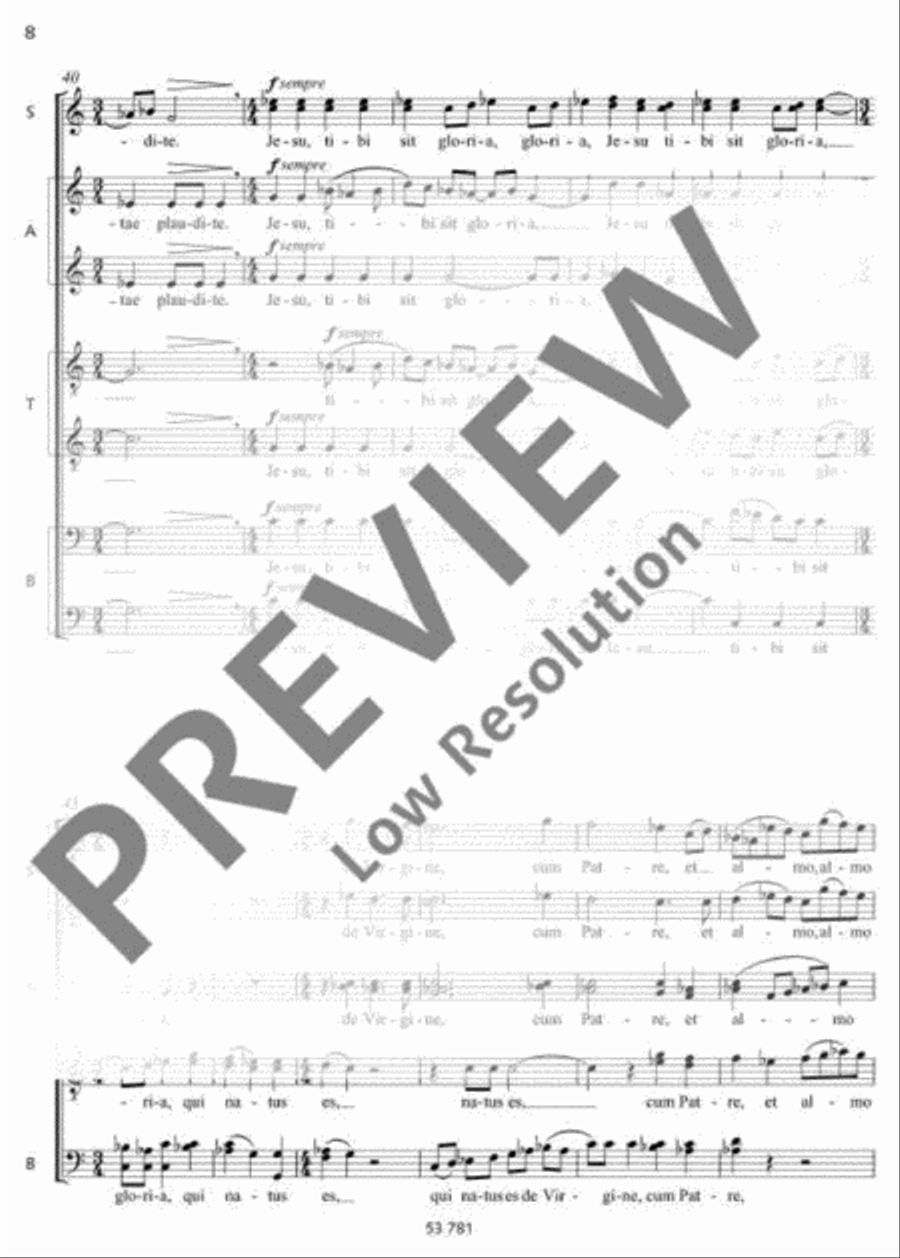 O gloriosa virginum Divisi scores gallery preview page 9