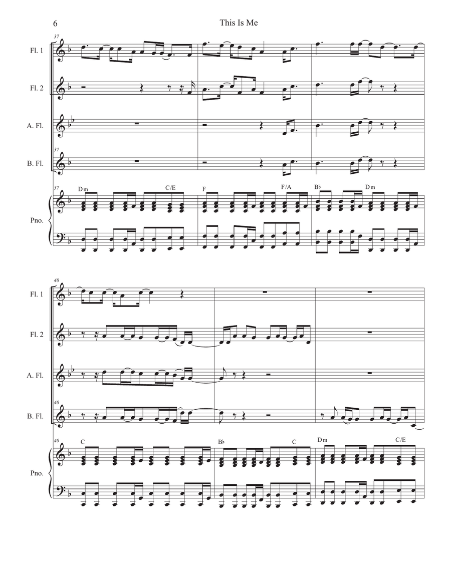 This Is Me This Is Me Woodwind Ensemble scores gallery preview page 6