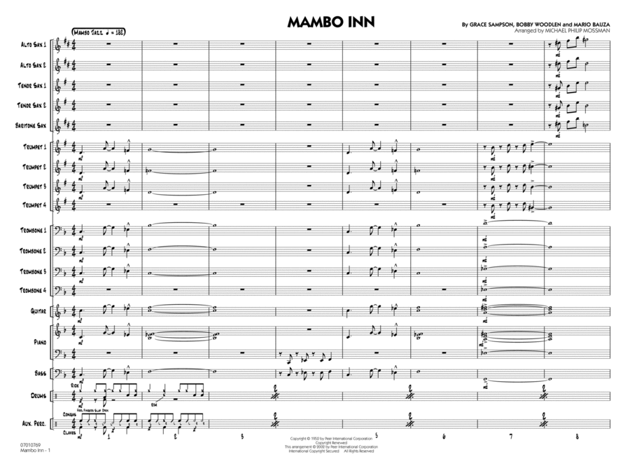 Mambo Inn (arr. Michael Philip Mossman) - Conductor Score (Full Score)