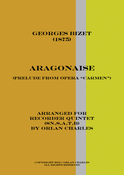 Georges Bizet - Aragonaise - Prelude from Opera "Carmen" - for recorder quintet image number null