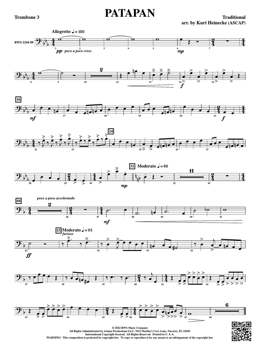 Patapan: 3rd Trombone