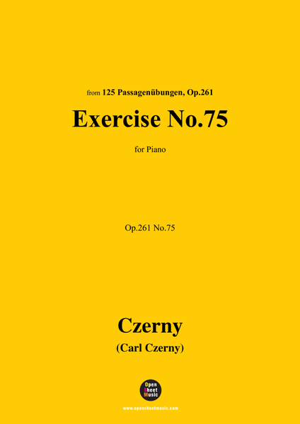 C. Czerny-Exercise No.75,Op.261 No.75 image number null