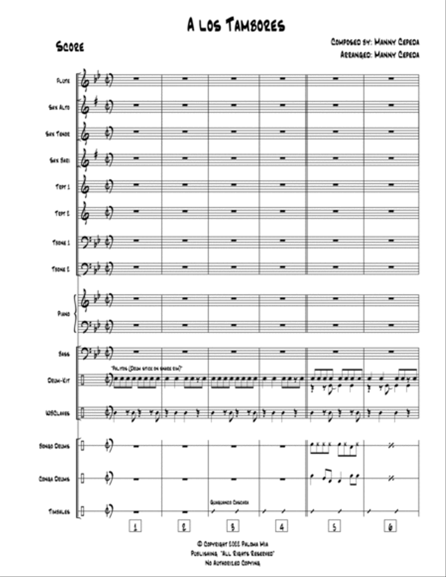 A los Tambores Jazz Ensemble scores gallery preview page 2
