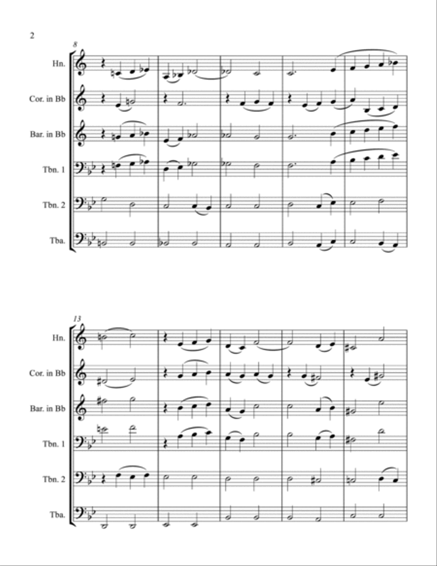 Themes from Romeo & Juliet for Brass Ensemble Brass Ensemble scores gallery preview page 2