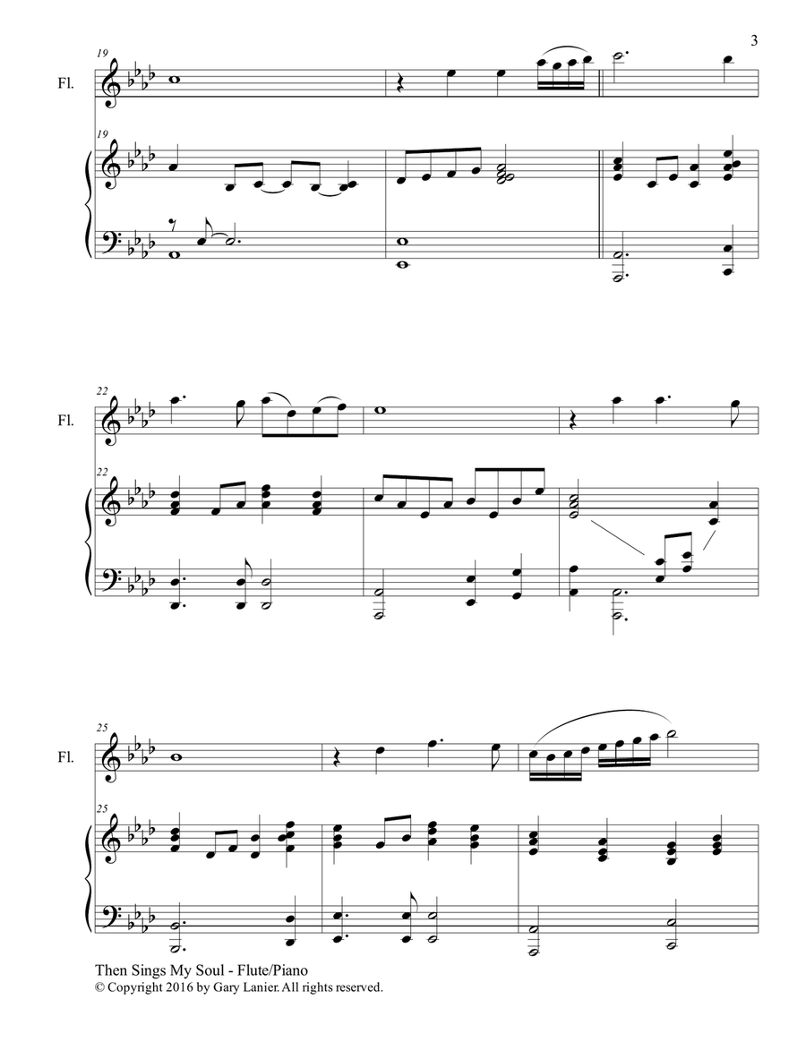 THEN SINGS MY SOUL (For Flute & Piano with Parts) Flute Solo scores gallery preview page 4
