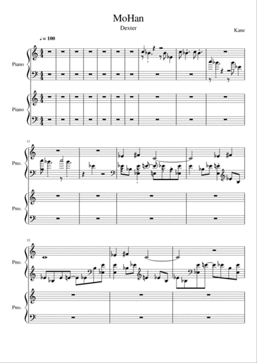 MOhan MOhan Easy Piano scores gallery preview page 1