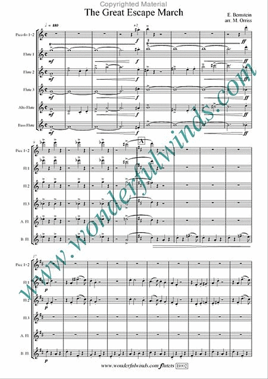 Great Escape March Chamber Music scores gallery preview page 2