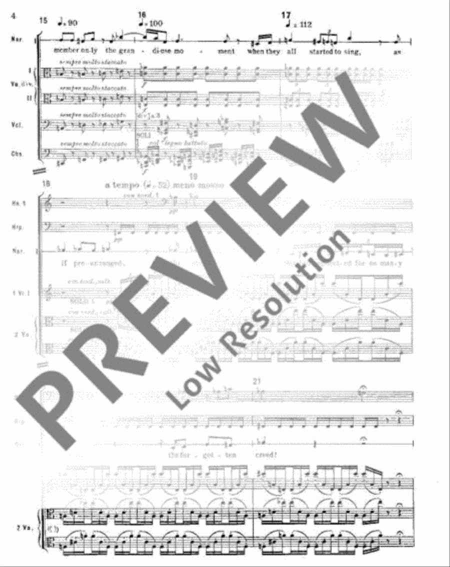 A Survivor from Warsaw Men's Choir scores gallery preview page 19