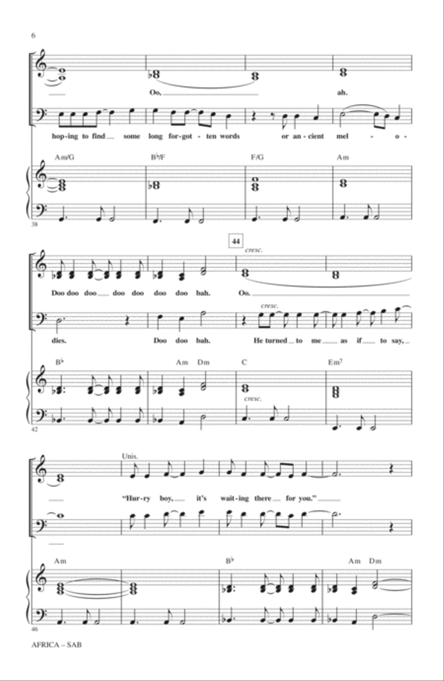 Africa (arr. Roger Emerson) 3-Part scores gallery preview page 4
