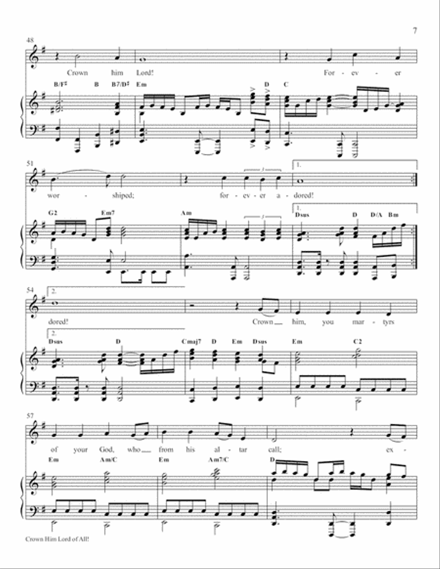 Crown Him Lord of All! Solo-Digital Download Choir scores gallery preview page 7