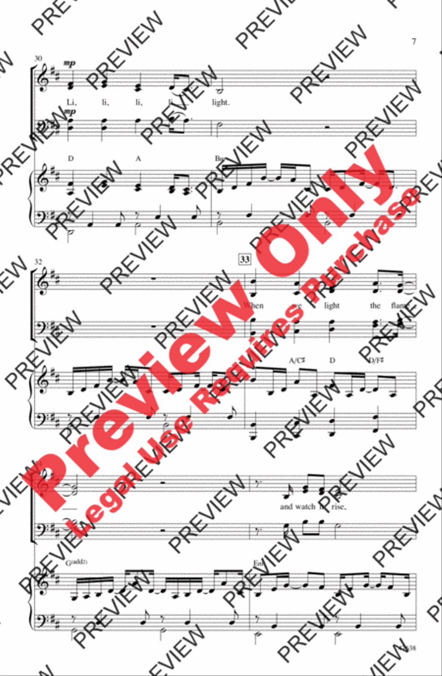Light Light 4-Part scores gallery preview page 7